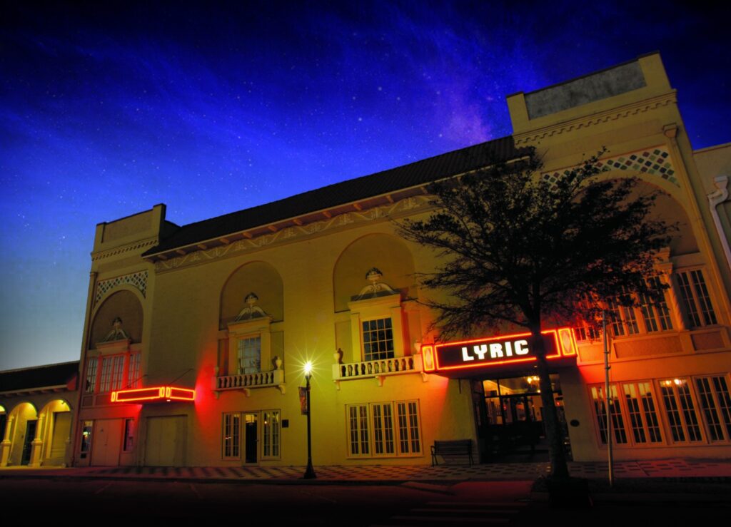 Exterior shot of the historic Lyric Theatre in Downtown Stuart